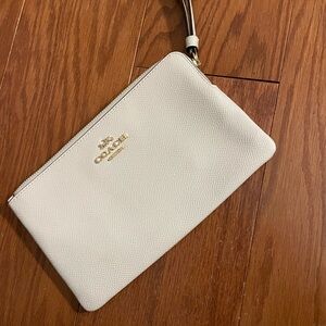 Coach Ivory Wristlet Clutch